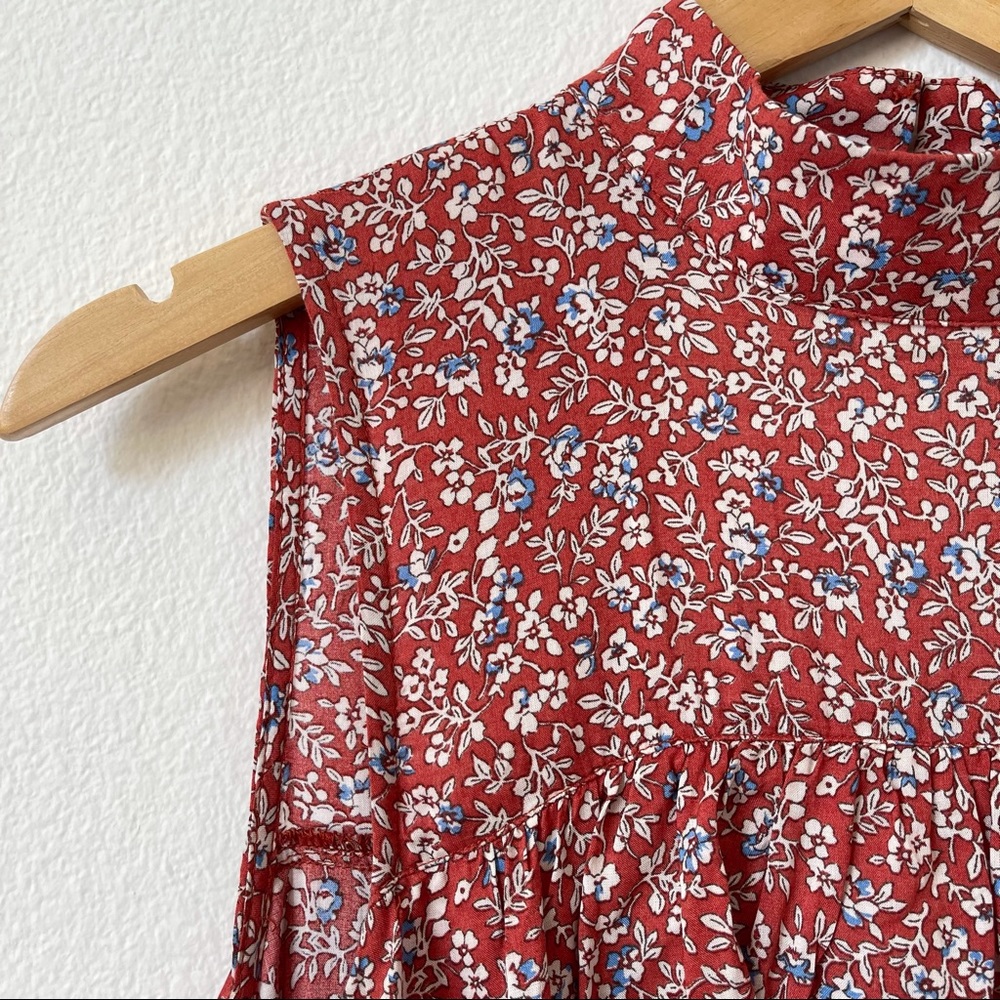 Cotton Candy LA Ruffle Floral Rust Mini Dress S - Picture 5 of 9
